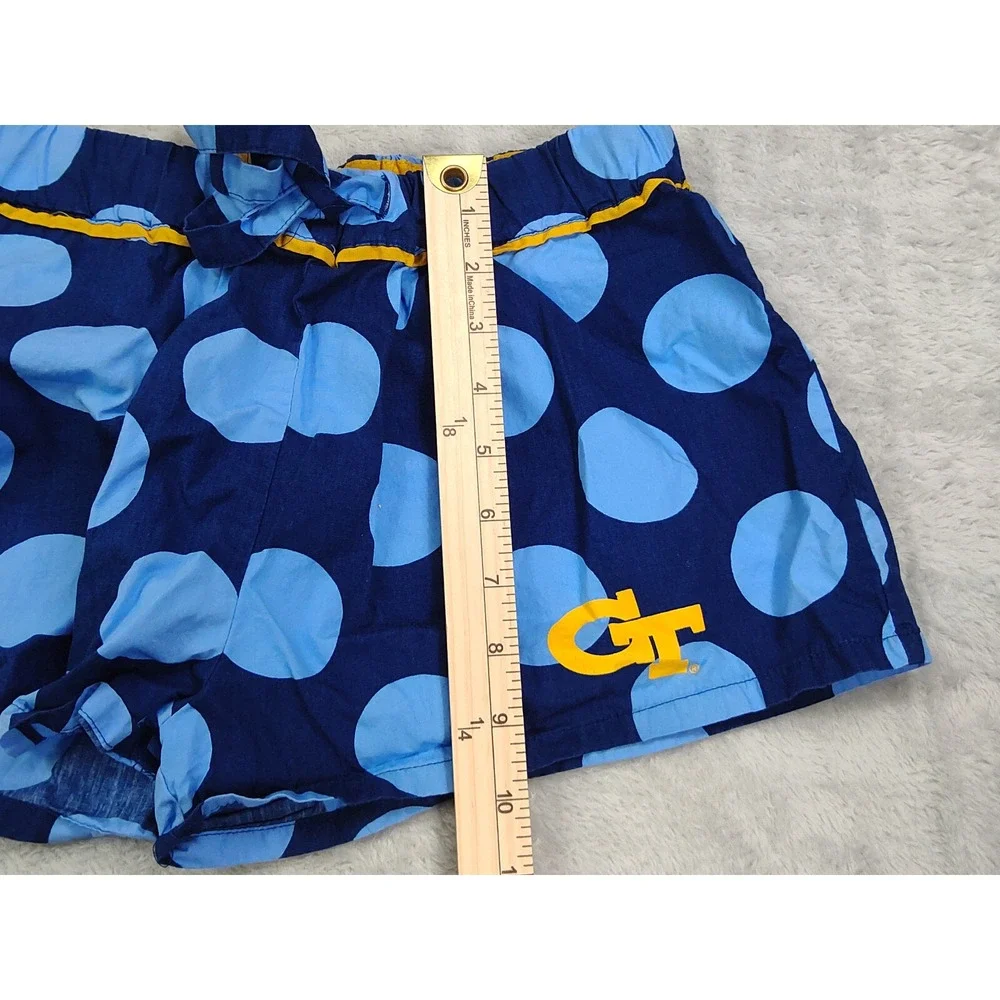 Georgia Tech Shorts Womens Size Medium Blue Lounge Shorts Draw String